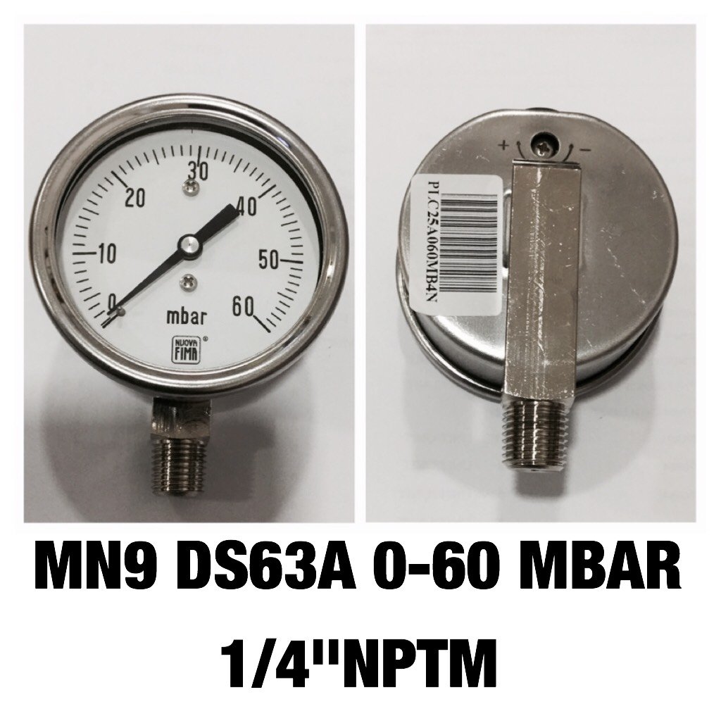 Pressure Gauge Nuova Fima 0-60 MBAR